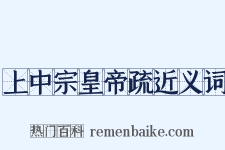 上中宗皇帝疏近义词是什么意思的图片